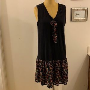 🔥Anna Sui🔥 floral Sailor cotton Poly Silk dress